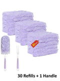 1 Set Multi-Surface Cleaning, Heavy-Duty Duster Refills with Fluffy Fibers,Dusting Tool, Suitable for Windows,Electronic Devices Oasis Select 30 Refills 1 Handl