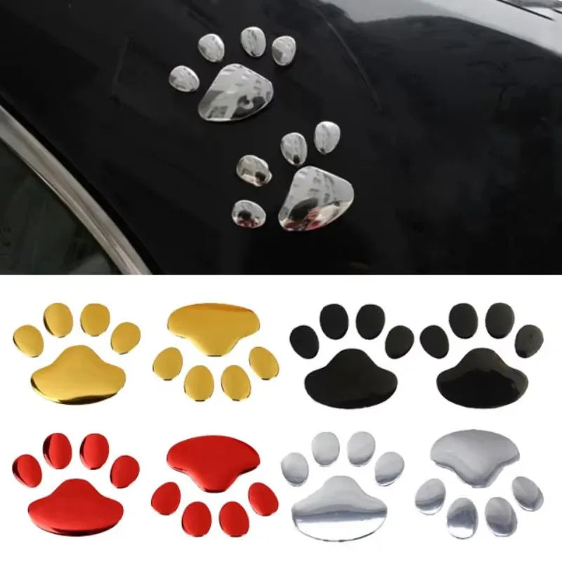 1/2/3/4pairs Door Mirror Cat Dog Footprint Puppy Claw Car Stickers Footprint Sticker Windshield Decals Bumper Car Window Decals Oasis Select