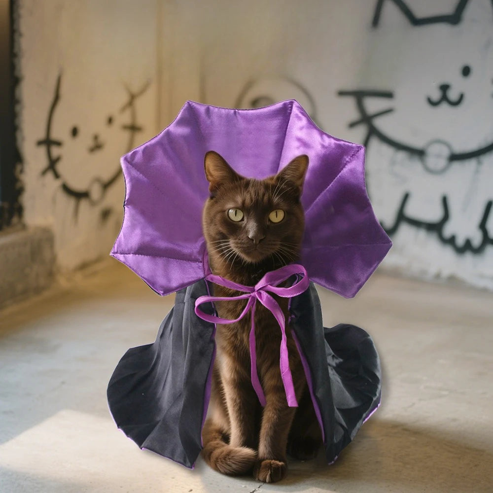 Cute Halloween Pet Costumes Cosplay Vampire Cloak For Small Dog Cat Kitten Puppy Dress Kawaii Pet Clothes Cat Accessoties Gift Oasis Select