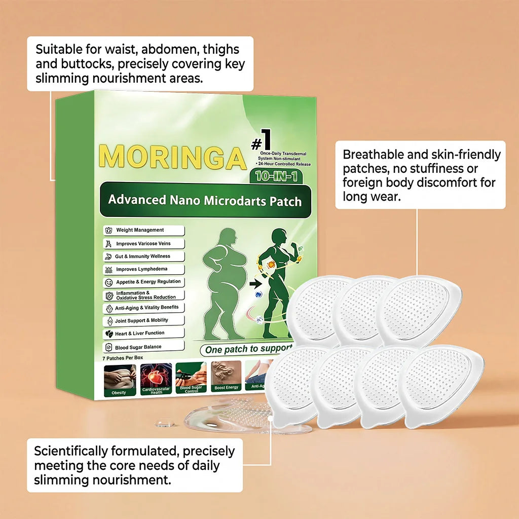 10-in-1 Moringa Microneedle Patch Show graceful lines and protect the skin all over the body for daily personal care Oasis Select