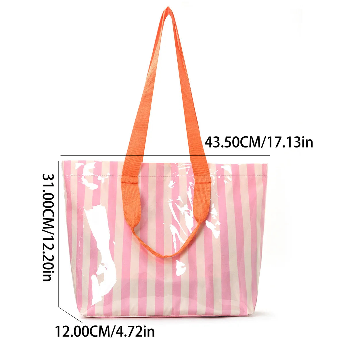 1pcs Women's Striped Handbag Travel Bag Portable Shoulder Bag Shoulder Storage Bag Is An Ideal Clothing Accessory Oasis Select