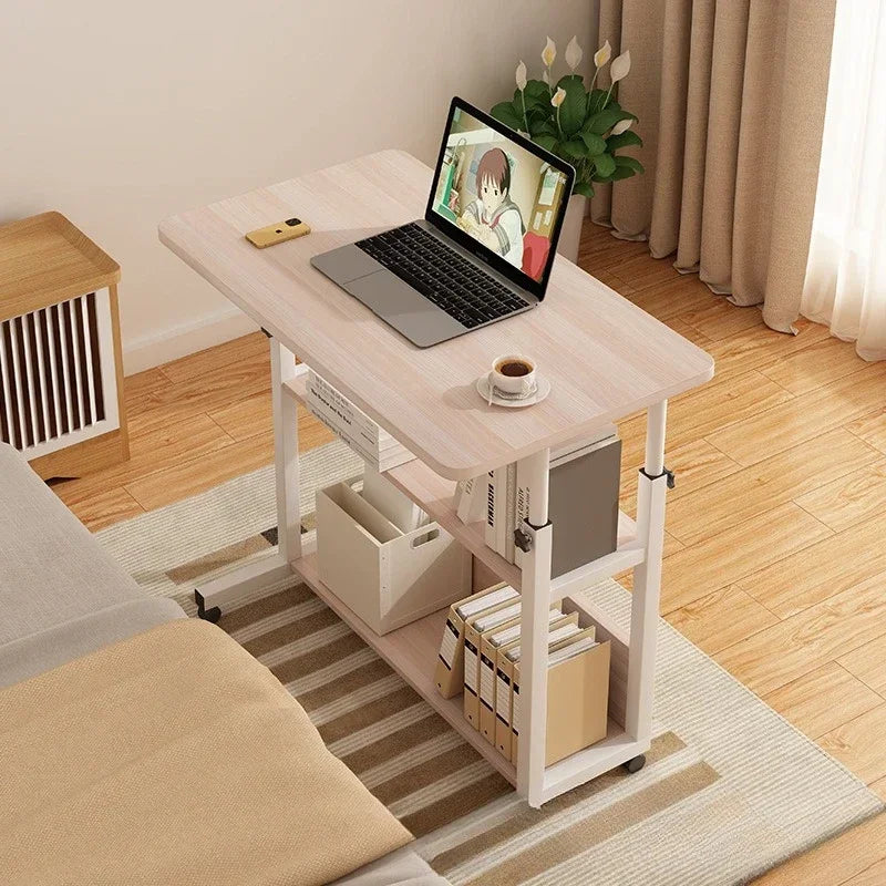 Multi-functional Household GoodsBedside Table Movable Lifting Computer Table Desk Bedroom Home Student Study Table Oasis Select Wood Grain-3-80-50