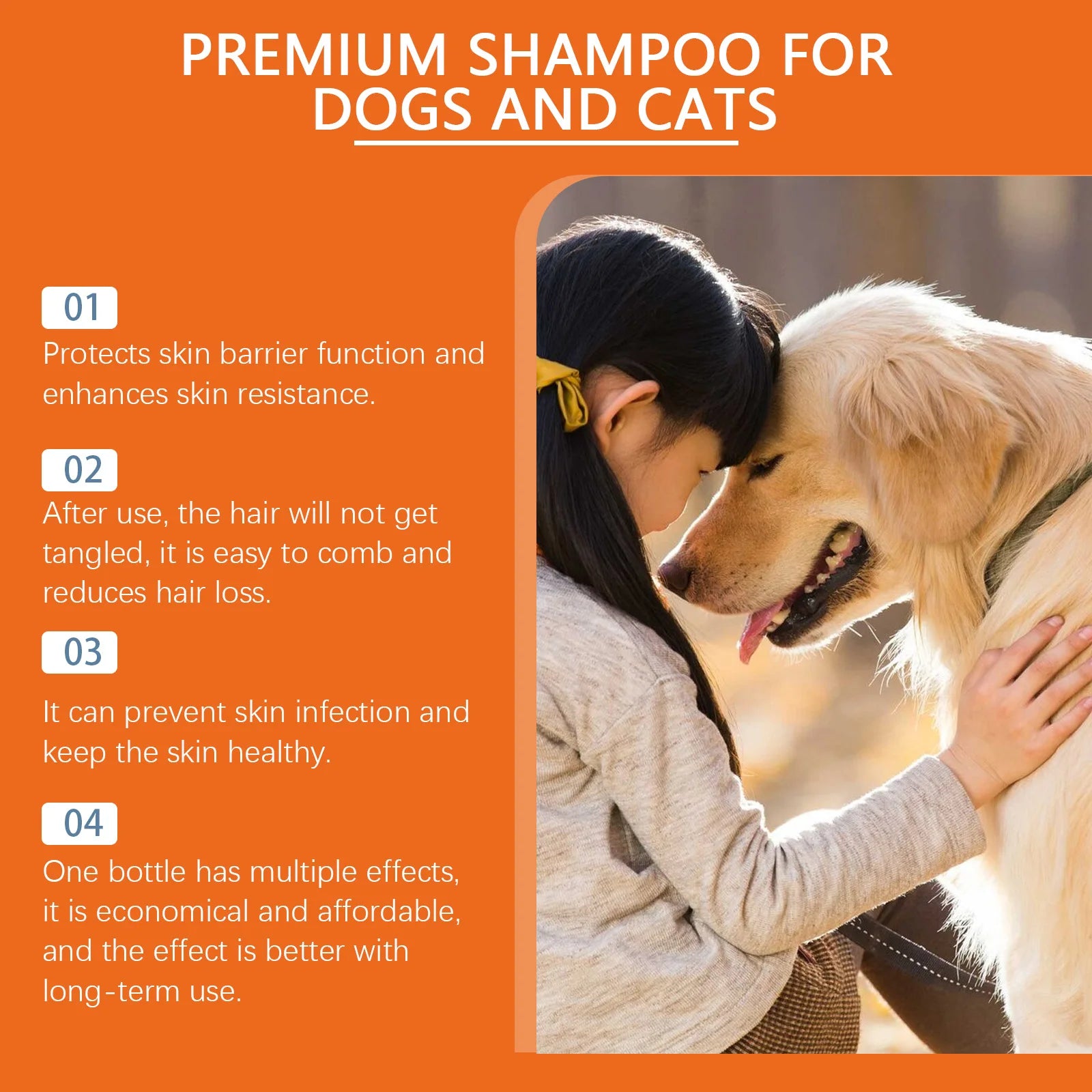 Pet Shampoo for Dogs & Cats Deep Cleansing Pet Skin Remove Odor Control Relieve Itching Keep Ph Balance Fluffy Soft Shower Gel Oasis Select