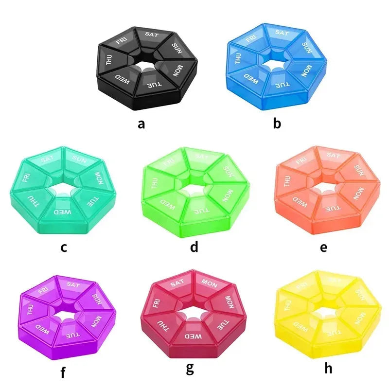 1/2/3pcs Portable Mini Seven Days Small Pill Box One Week Seven Days A Week Pill Organizers Multifunctional Medicine Case Oasis Select