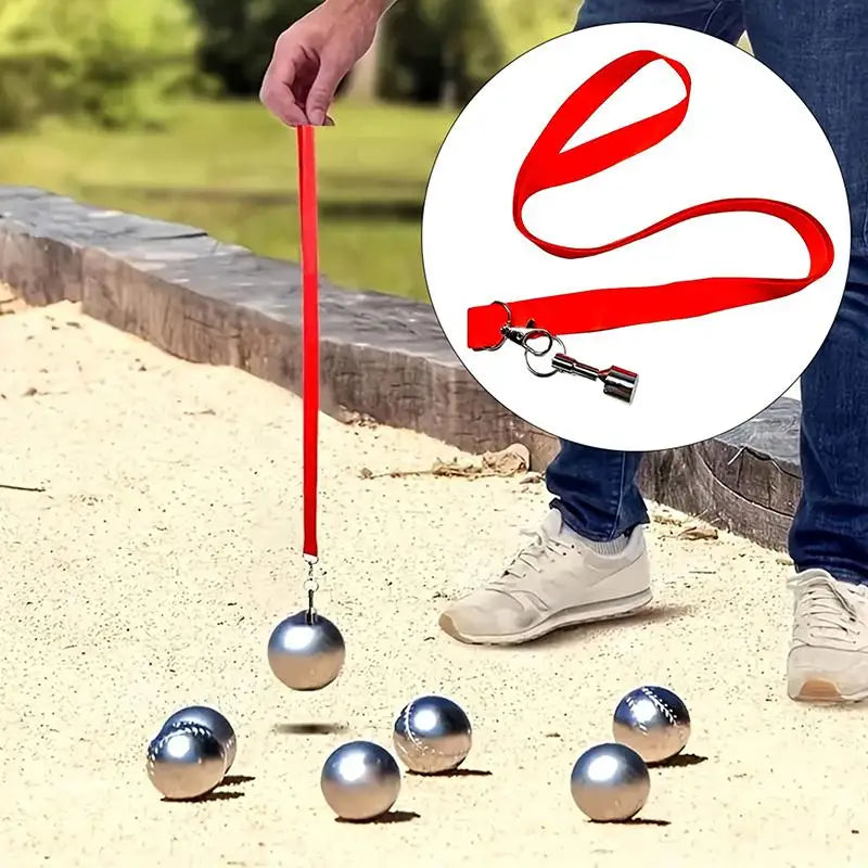 Magnetic Ball Thrower, Portable Ball Retriever, Ball Recovery Tool for Lawn, Outdoor Activities & Family Sports Parties Oasis Select