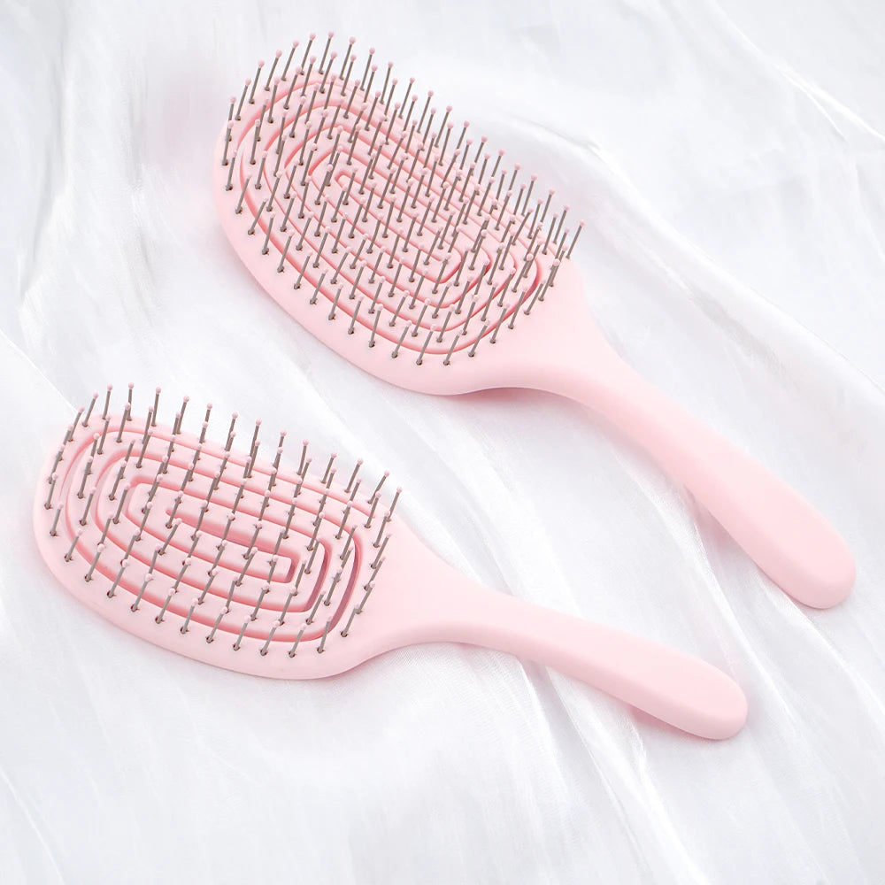 Wide Tooth Hollow Detangling Comb – Scalp Massage & Styling