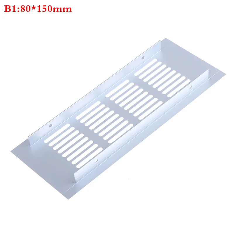 Vents Perforated Sheet Aluminum Alloy Air Vent Grille White Wall Ducting Ventilation Cover Web Plate Ventilation Grill Oasis Select 80x150mm