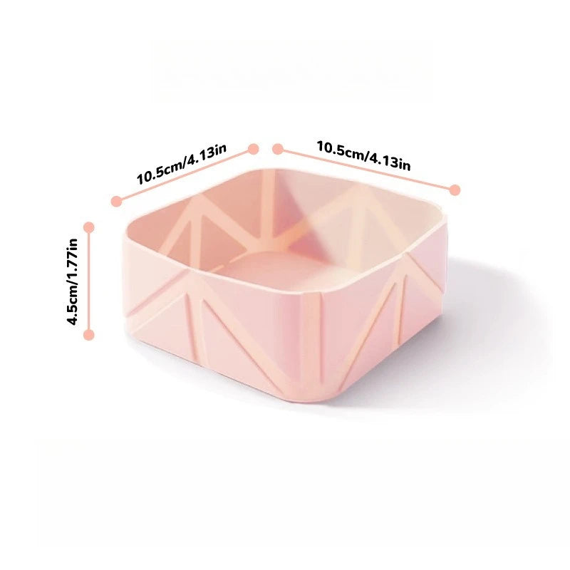 1pcs Portable Silicone Pet Collapsible Travel Outdoor Water Food Feeder Bowl for Dogs Cats Lightweight Camping Walking Pet Bowl Oasis Select Pink