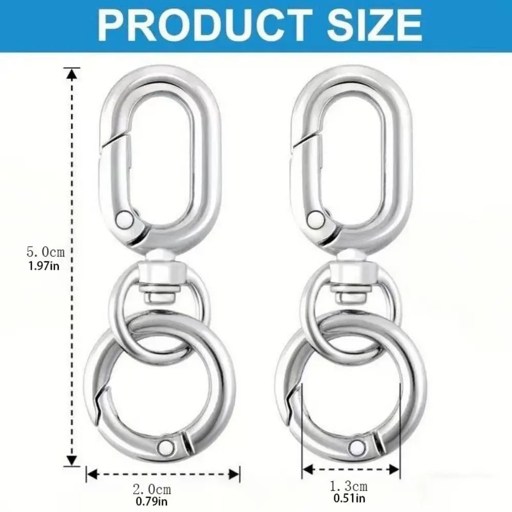 10-Pack Zinc Alloy Swivel Clasp Clips – Spring Snap Hook Lanyard