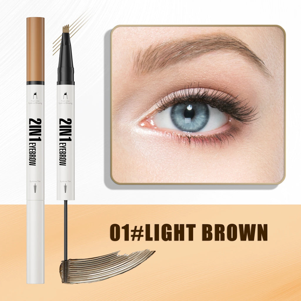 Hello Kiss 2-in-1 Waterproof Microblading Eyebrow Pen – 4 Tips