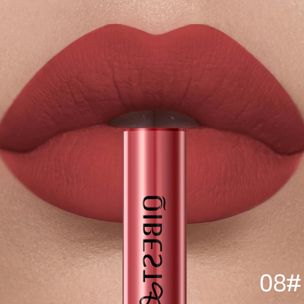 QIBEST Matte Liquid Lipstick – Long-Lasting Velvet Lip Gloss