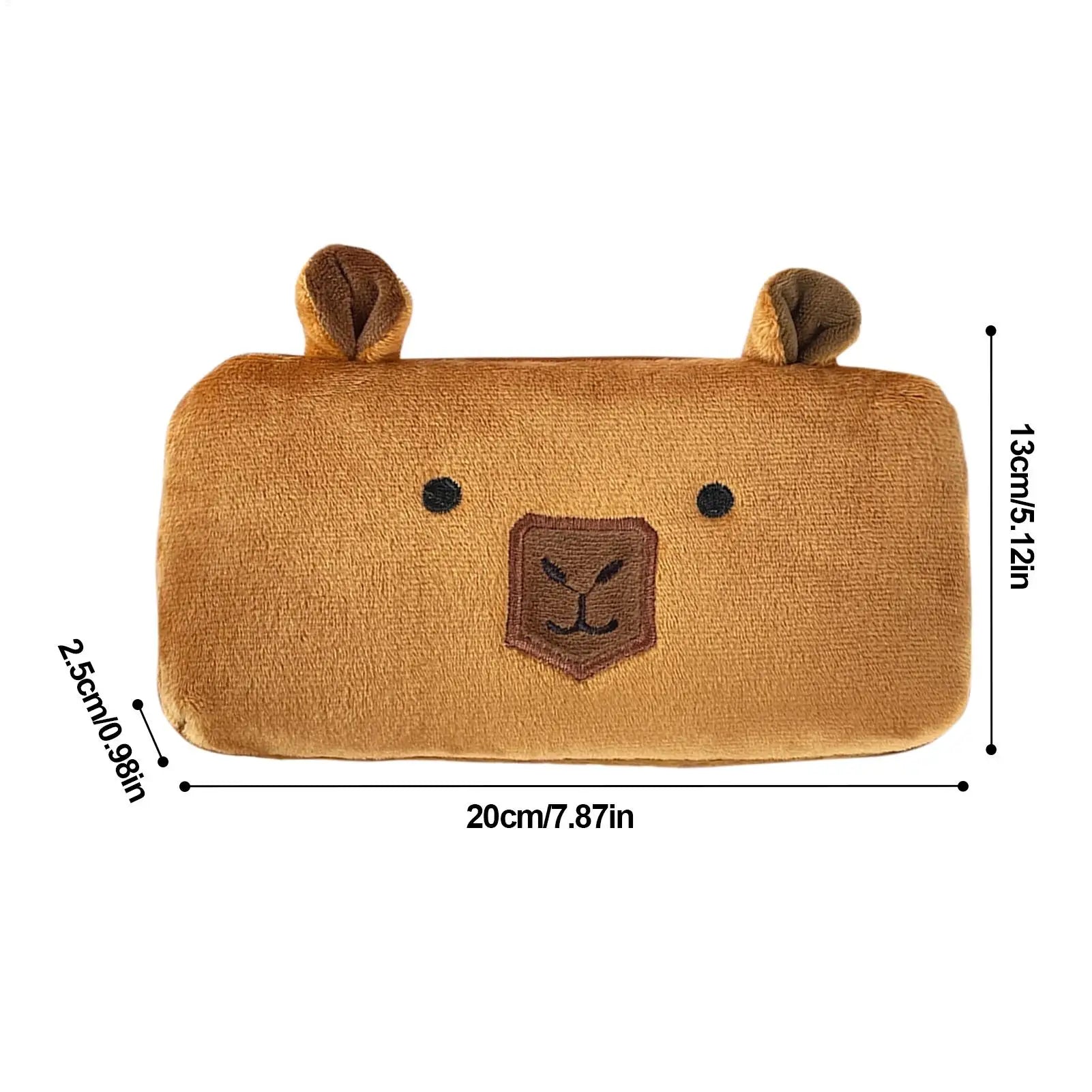 Capibala Plush Pencil Case Cute Large Capacity Pencil Case Office Storage Bag Student Stationery School Supplies Pencil Cases Oasis Select