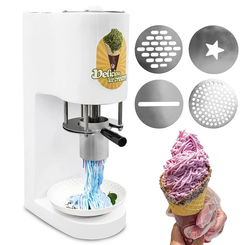 Spaghetti Noodle Ice Cream Machine – 4 Types, 8.5L Self-Cool
