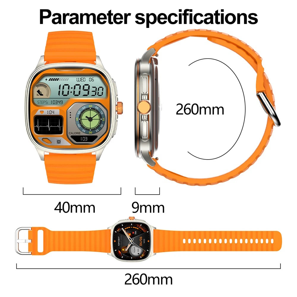 1.73-inch Square AMOLED Screen Smartwatch Man Woman Sports Fitness Tracker Call Smart Watch IP68 Waterproof Voice Assistant NFC Oasis Select