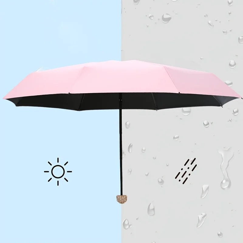 Folding Umbrella Sparkling Artificial Rhinestones Outdoor Sunshade UV Umbrella Portable for Both Sunny and Rainy Weather Oasis Select