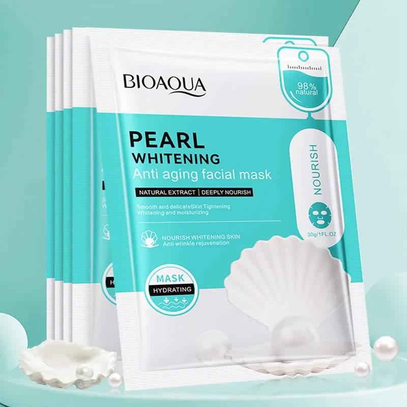 BIOAQUA 20pc Snail Hyaluronic Acid Face Mask – Hydrating & Firming Hydrating Sheet Mask Oasis Select