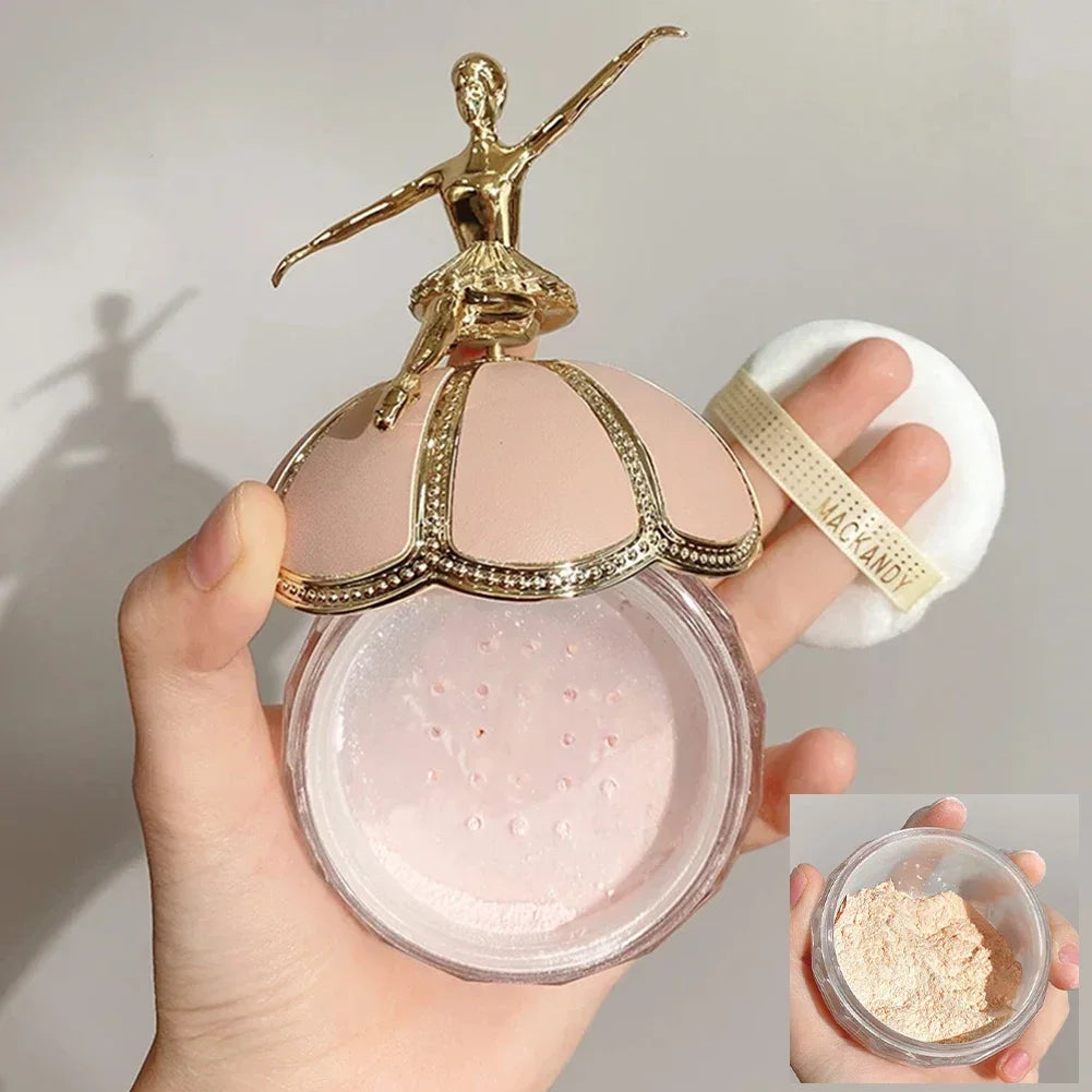 Long-Lasting Waterproof Matte Loose Powder Creative Ballerina Natural Brightening Invisible Pore Makeup Gift Oasis Select