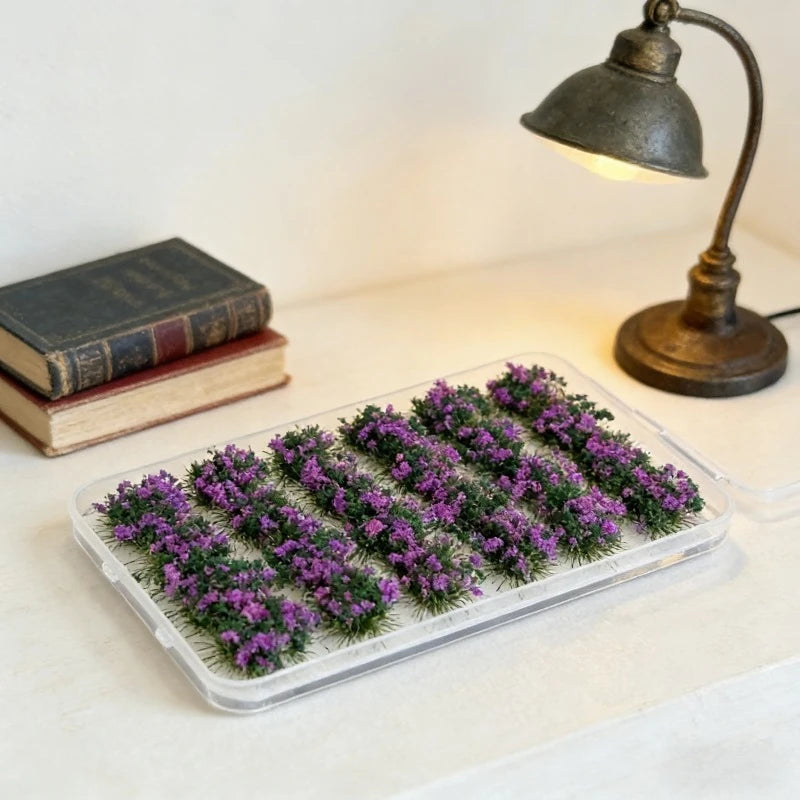 Grass Tufts Static Scenery Model Sand Table Building Layout Flower Cluster Landscape Wargame Miniature Garden Decor Oasis Select