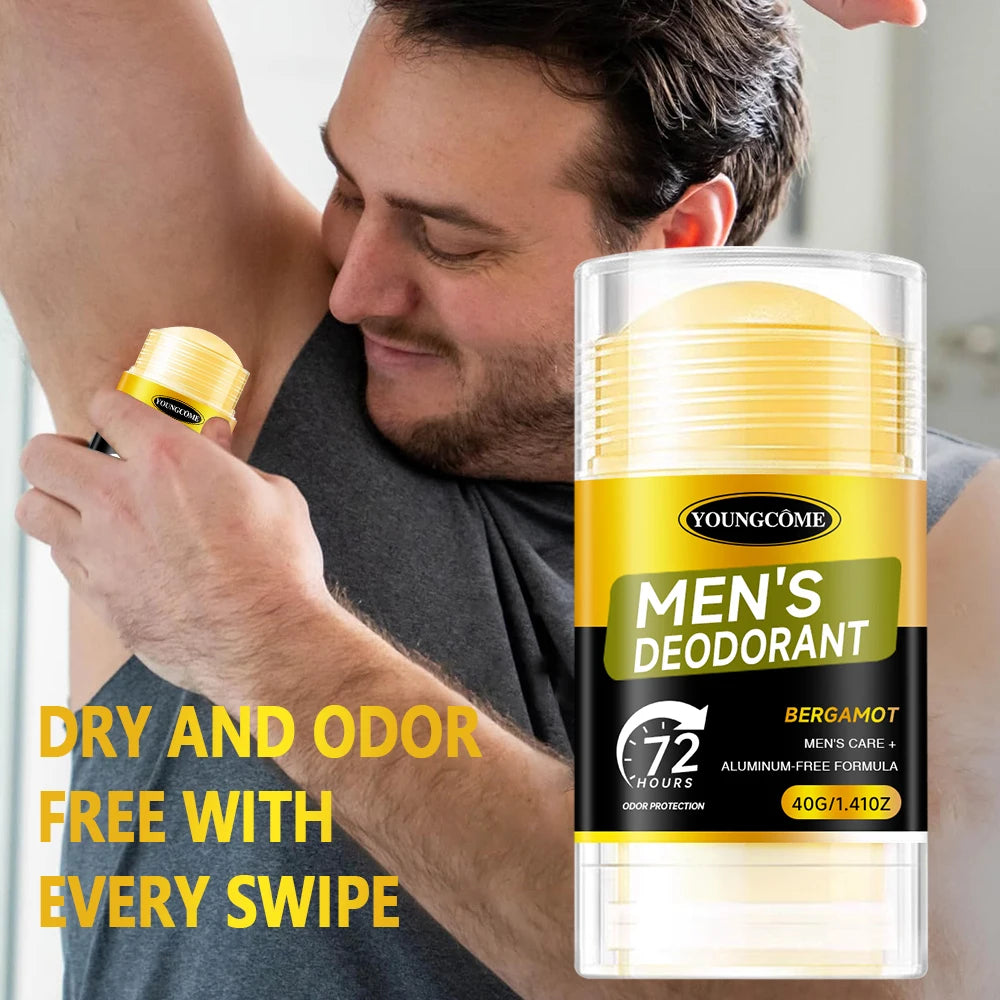 Men Sandalwood Deodorant Stick Anti Sweating Keep Drying Lasting Fragrance Remove Armpit Odor Underarm Refresh Sticks 1/2/4set Oasis Select