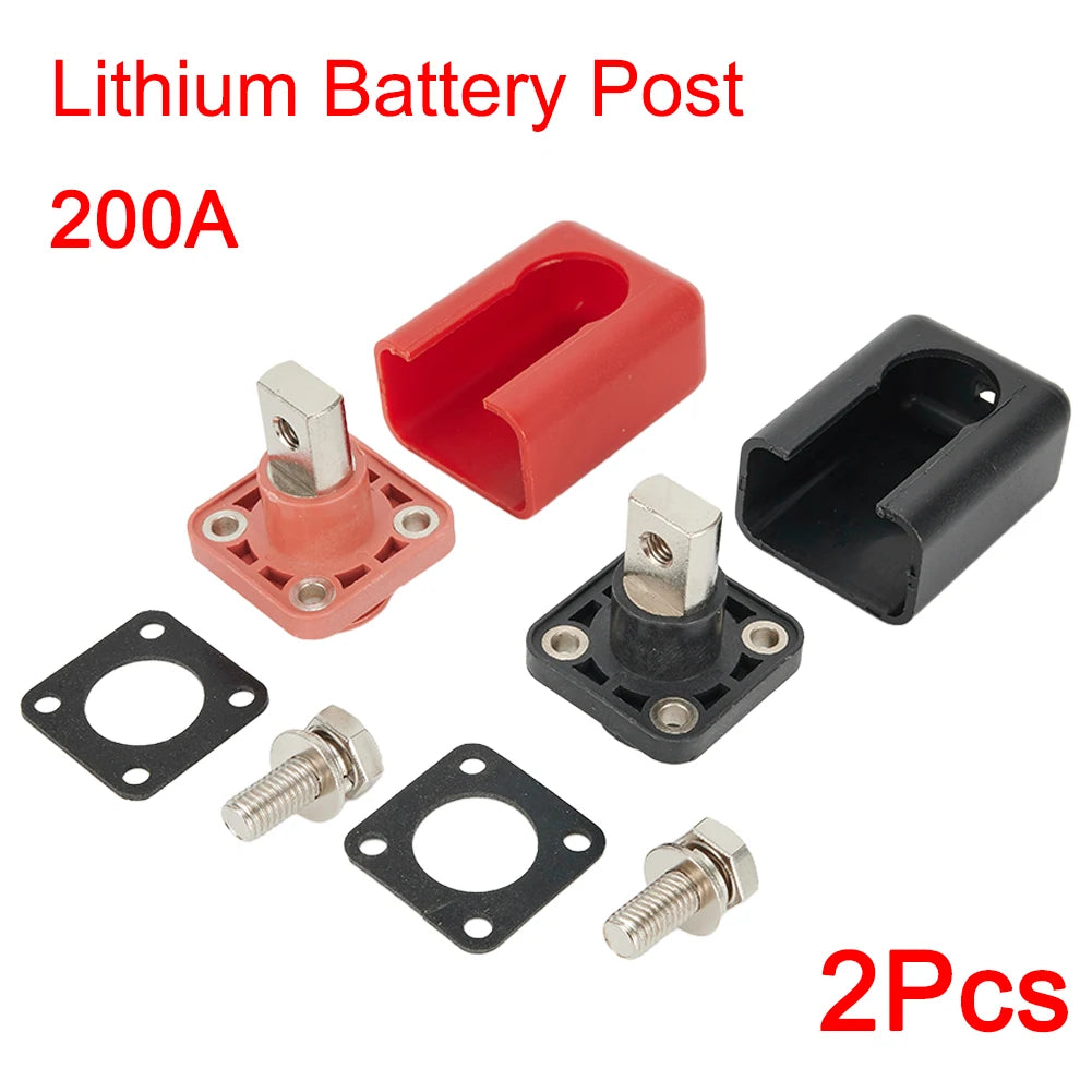 200A All-Copper Battery Terminal Posts Red & Black 2-Pack Battery Terminal Connector Oasis Select Default Title