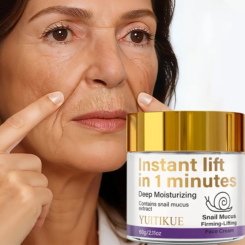 YUITIKUE Snail Mucin Instant Lift Face Cream 60g | Firm & Tone