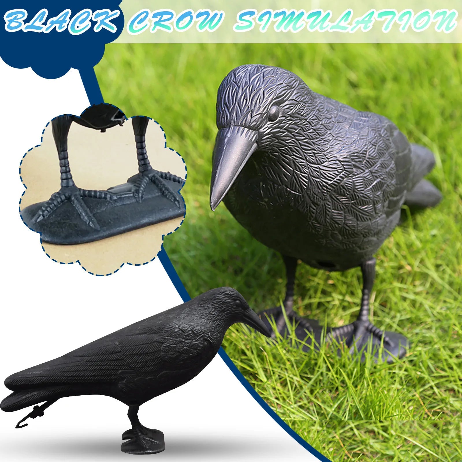 Fake Crow Bird Repellent Decoy – Pigeon & Pest Deterrent Bird Repellent Decoy Oasis Select