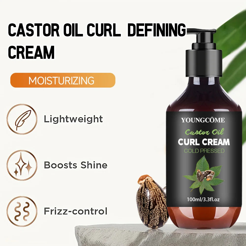 YOUNGCOME Black Castor Oil Curl Defining Cream 100ml