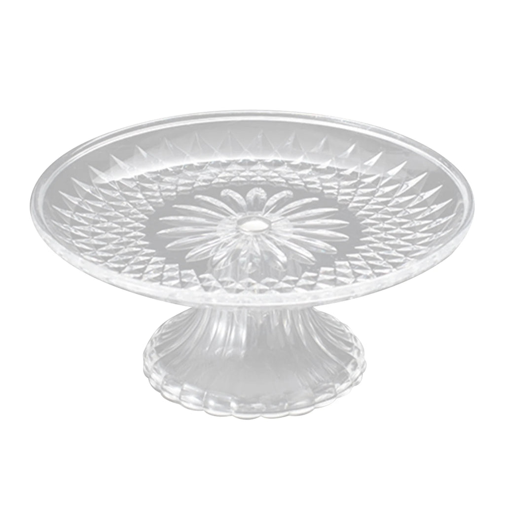 Clear Acrylic Snack & Fruit Serving Tray | Round PET Plate