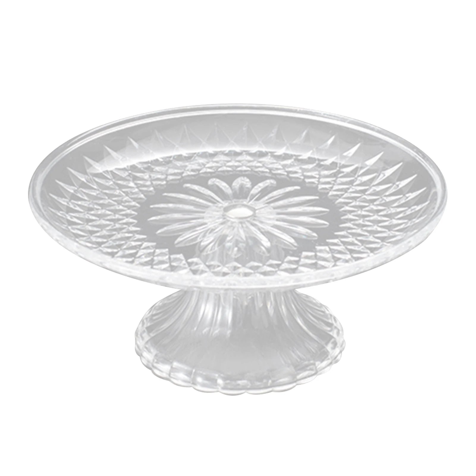 Clear Acrylic Snack & Fruit Serving Tray | Round PET Plate