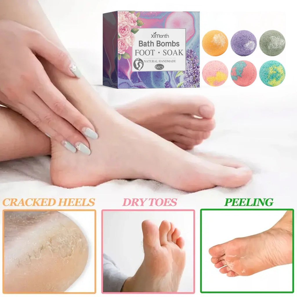 Lavender Foot Bath Ball Skin Relaxing Deep Moisturizing Improve Insomnia Rich Essential Oil SPA Handmade Feet Bath Balls 6/12pcs Oasis Select
