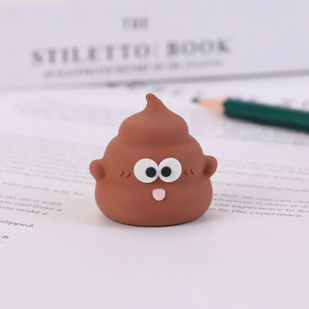 1pcs Creative Mini Cute Poop Pencil Sharpener for Elementary School Students Convenient Pencil Sharpener Children's Reward Gift Oasis Select Brown