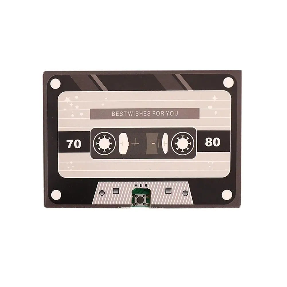 Voice Recordable Greeting Card 60 Seconds Recording Time Message Recorder Cassette Recording Voice Tape Greeting Card Oasis Select F