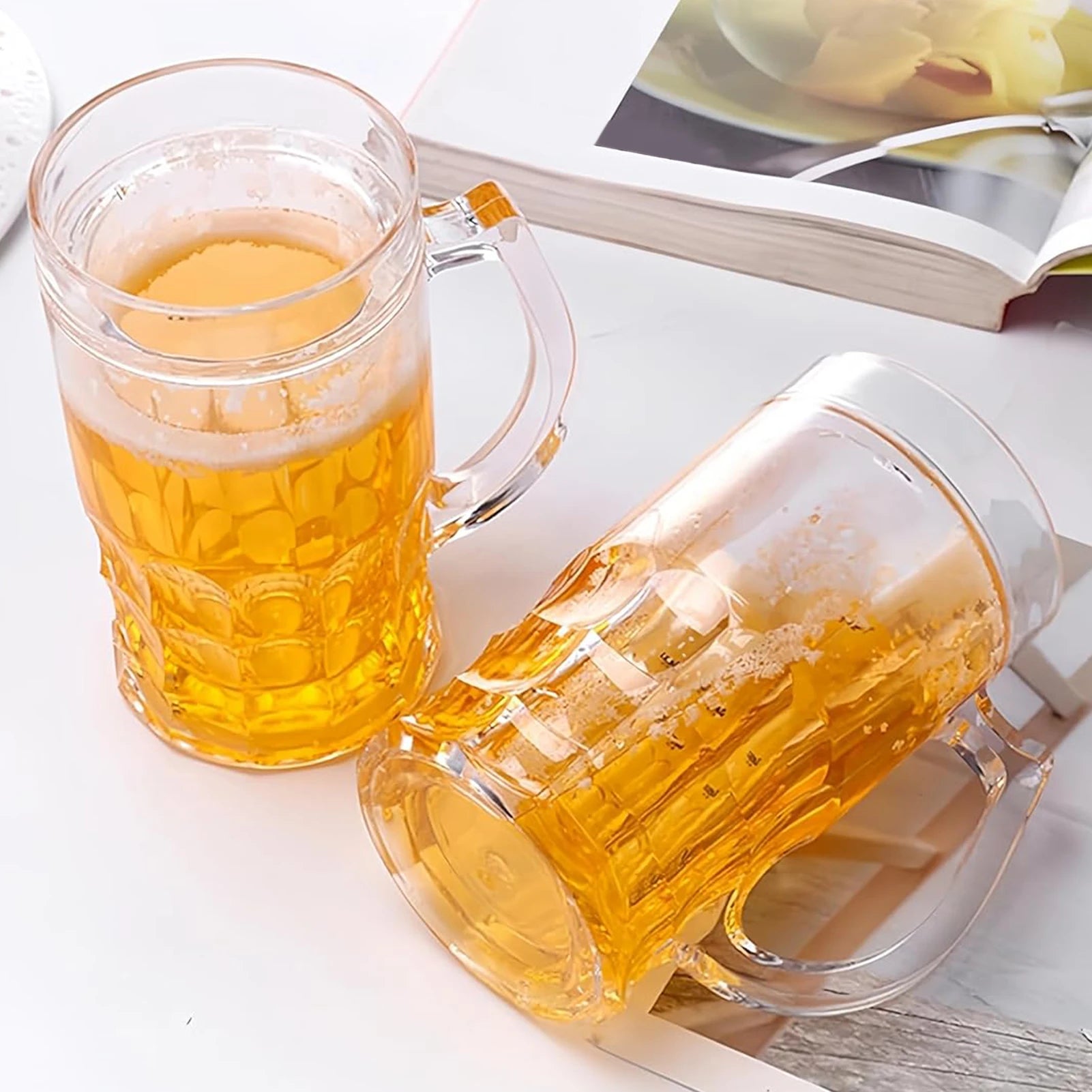 Fake Beer Mug Prank Cup – 450ml Transparent Double-Layer