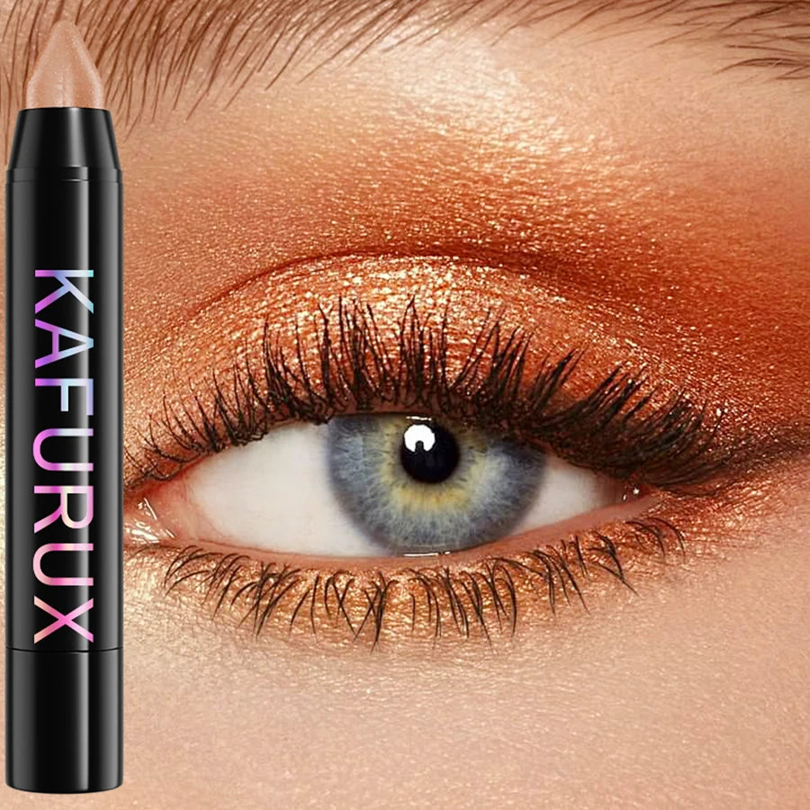 KAFURUX 25-Color Glitter Eyeshadow Pencil – Waterproof & Matte