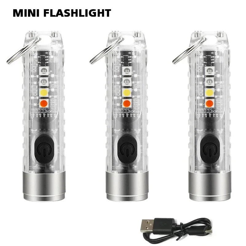 ESMARTER Y41 Mini Keychain Flashlight | USB-C, IP66, UV
