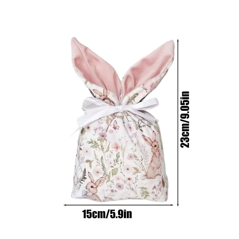 Easter Candy Bags 10Pcs Rabbit Ear Bags Carton Candy Cookie Bags for Easter Party Baking Snack Packing Supplies Favors Bags Oasis Select Light Pink 10Pcs