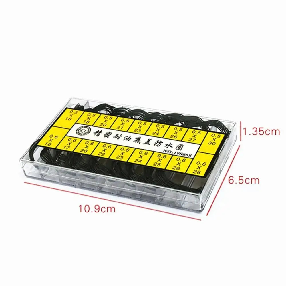 200Pcs/Set Repair Tools Rubber O-Ring Thickness 0.5mm/0.6mm Waterproof Watch Back Case Rubber Boxed for Watchmaker O-Ring Gasket Oasis Select