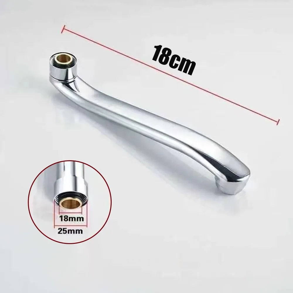 Durable S-type Faucet Extender Connector Quick Open Stainless Steel Basin Faucet Tube Outlet Pipe Replacement Fittings Oasis Select 18cm