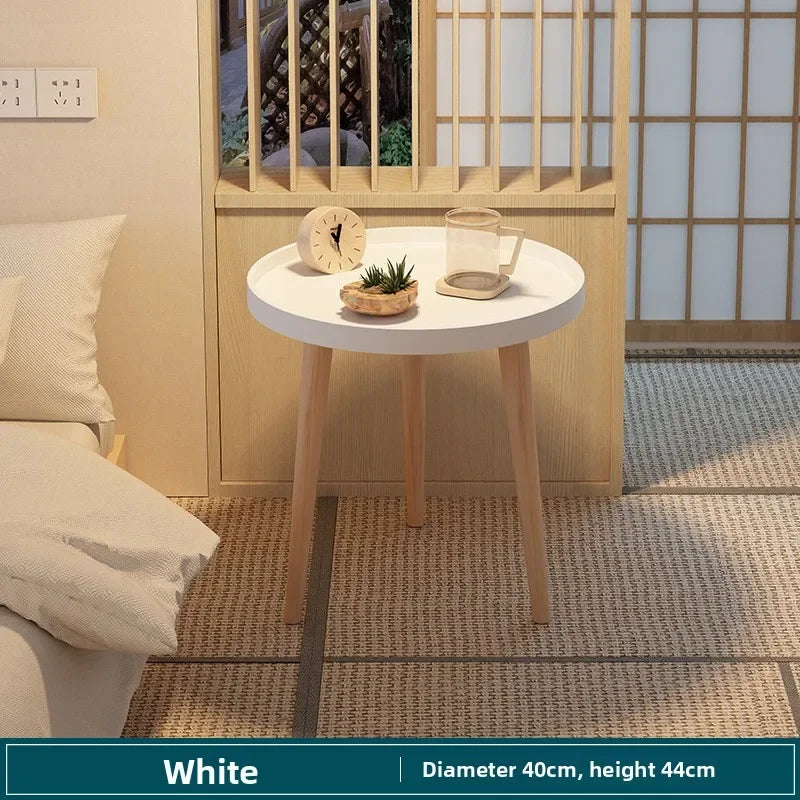 Multi-functional Small round table small apartment bedside table bedroom coffee table rack Oasis Select 40A