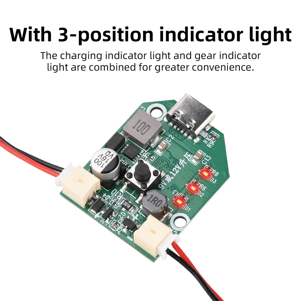 DC 9V/12V 3-Speed Fan Circuit Board Brushless Control Board Mtherboard Universal Board USB Charging Fan Board Supports 5V/2A Oasis Select