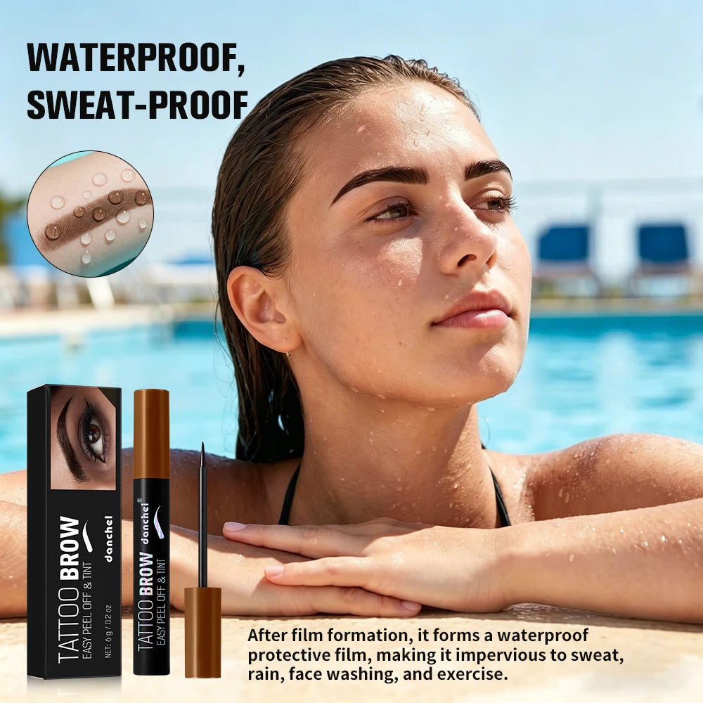 Peel Off Eyebrow Gel Tint 1PC Semi Permanent Waterproof Brow Tattoo Transfer Proof Long Lasting For Fuller Defined Brows Oasis Select