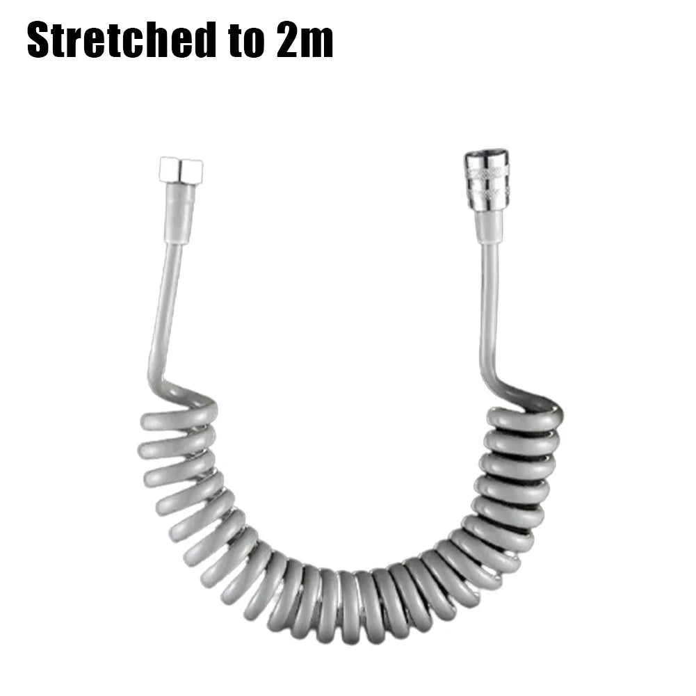 Bathroom Pipe Shower Hose Home Use Water Plumbing 1.5M/2M Accessory Bidet Flexible PU Replacement Sprayer Spring Oasis Select Gray 2M China Mainland