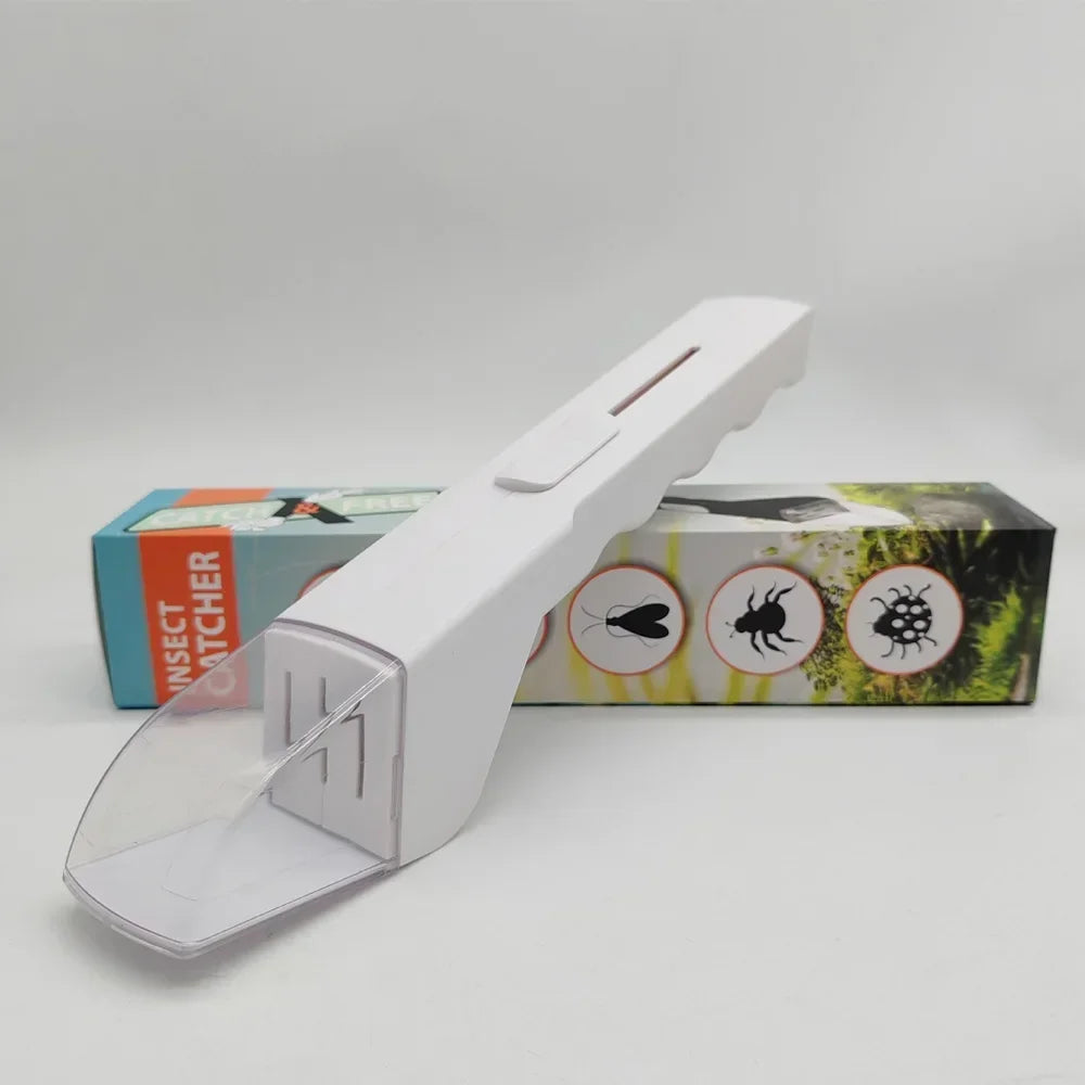 Push Operated Insect Catcher Clip Contactless Spider Catcher Tool Eco Friendly Bug Collector Household Pest Control Outdoor Gear Oasis Select WHITE