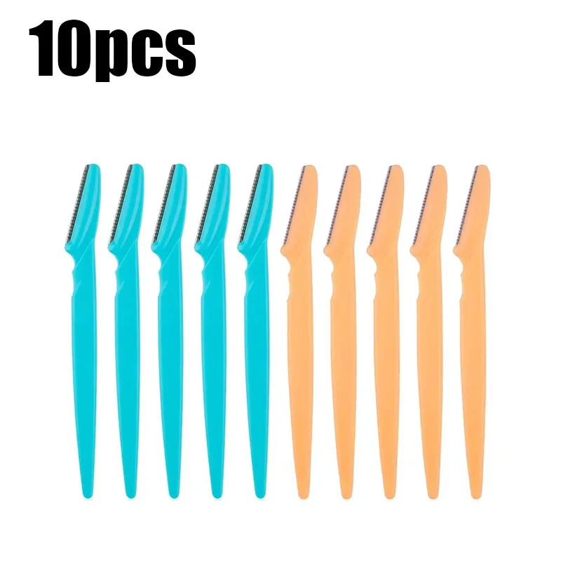 5/10Pcs Eyebrow Trimmer Makeup Tools Safe Eye Brow Razor Face Body Hair Removal Shaver Blades Woman Eyebrows Shaping Knife Oasis Select 10pcs mix 2