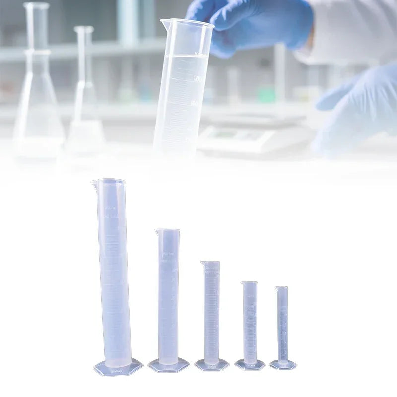 1pcs Transparents Measuring Plastic Graduated Cylinder Plastic Trial Test Liquid Tube Lab Tool 10ml,25ml,50ml,100ml,250ml Oasis Select
