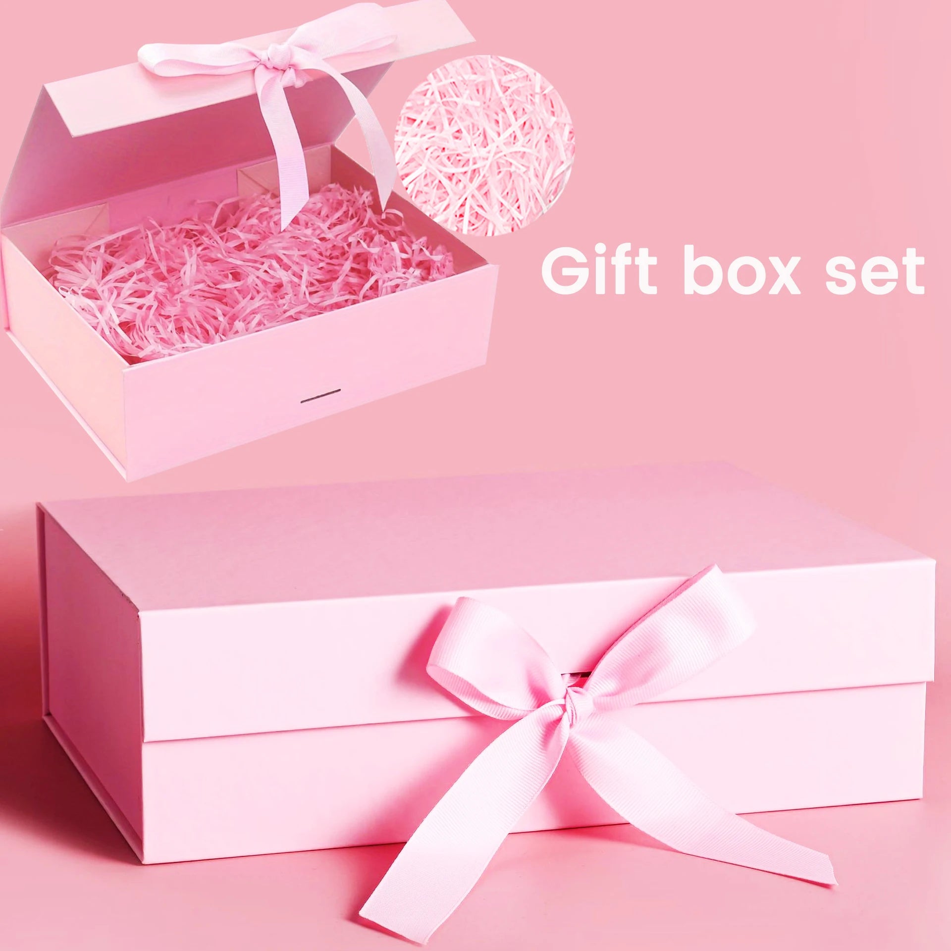 Pink Magnetic Gift Box, Luxury Gift Box, Gift Wrapping Box For Birthday Holiday Party Christmas Halloween Anniversary Oasis Select