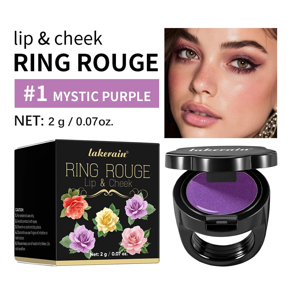 Ring Rouge Lip & Cheek Gloss – Pearl Shine, Long-Lasting Tint Lip & Cheek Gloss Oasis Select 1Mystic Purple