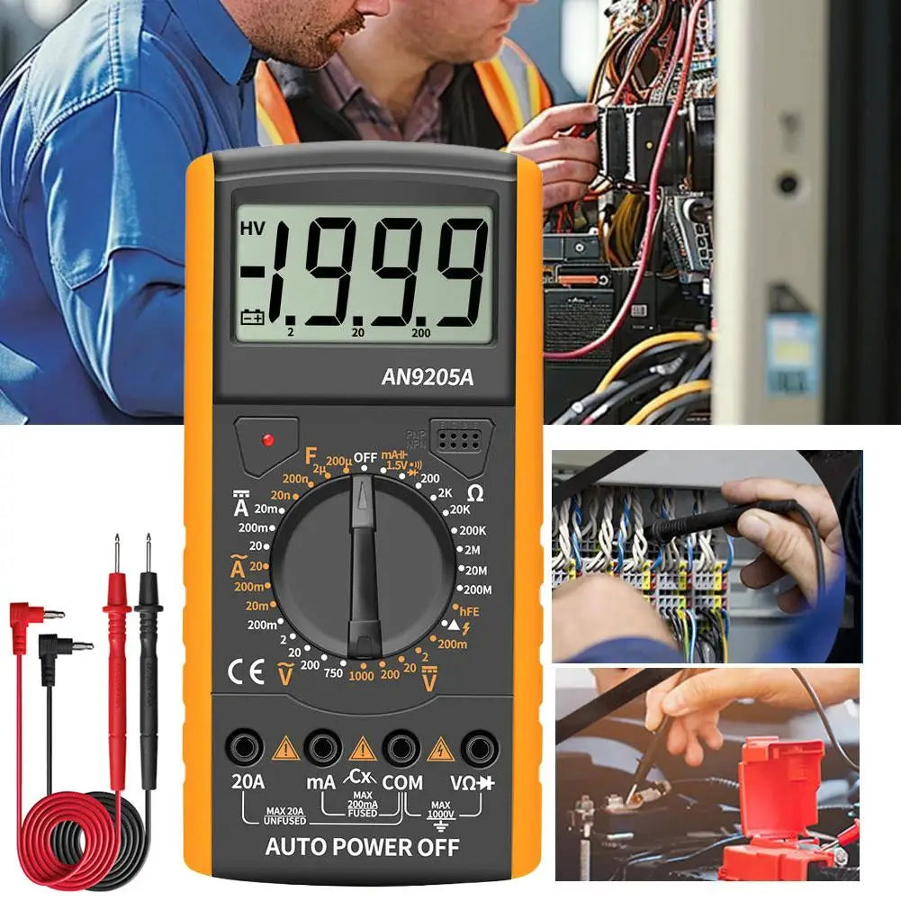DT9205A Digital Multimeter – NCV, Auto Range, AC/DC Tester