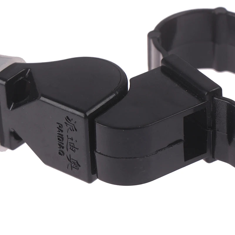 Black Plastic Pealess Finger Grip Sports Skate/Football Referee Mouth Whistle Oasis Select one size
