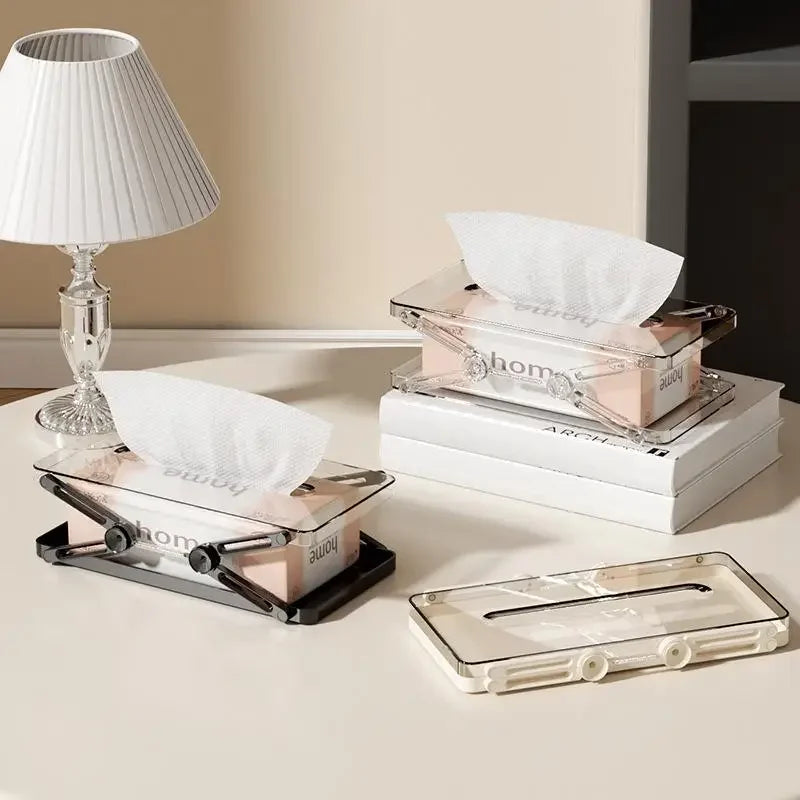Practical Home Accessory: High, Spring-loaded Tissue Box for Desktop Use Oasis Select
